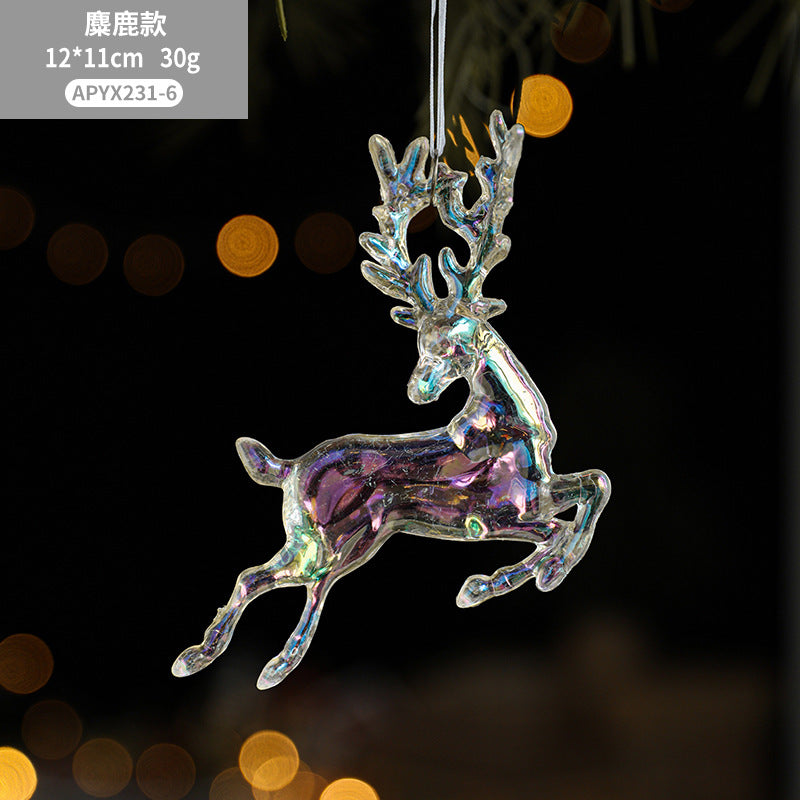 Wholesale Christmas Tree Transparent Pumpkin Bell Angel Girl Acrylic Decoration